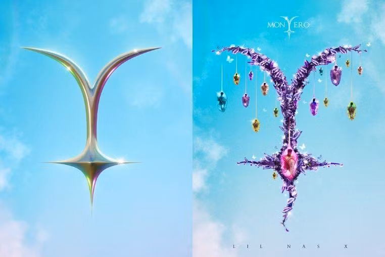 Bìa gốc của album Montero và bản remade của Đinh Thiên Phú.