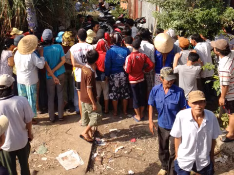 Hiện trường nơi xác của nạn nhân bị vùi lấp. Ảnh: Khôi Nguyên Hiện trường nơi xác của nạn nhân bị vùi lấp