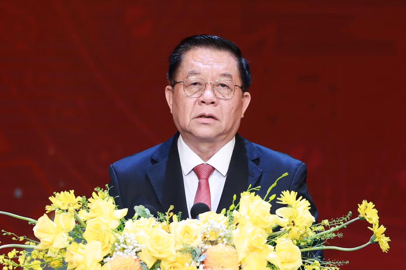 Ủy viên Bộ Chính trị, Bí thư T.Ư Đảng, Trưởng Ban Tuyên giáo và Dân vận T.Ư Nguyễn Trọng Nghĩa phát biểu tại lễ trao giải.