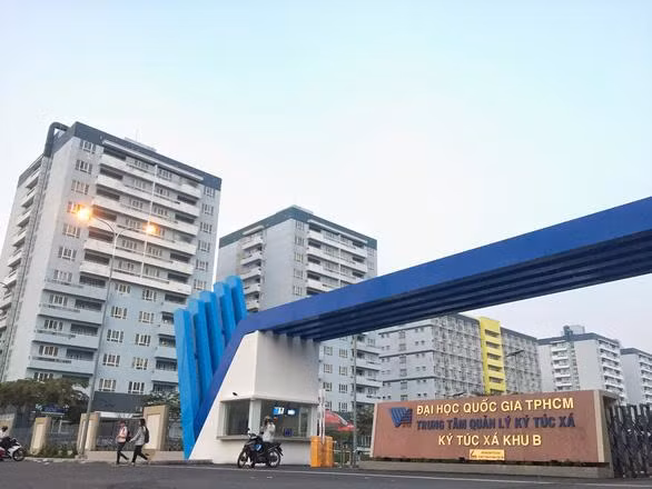 Ký túc xá ĐHQG TP. HCM khu B, nơi xảy ra vụ việc.