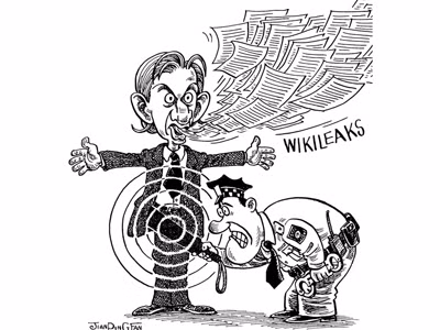 Julian Assange và WikiLeaks Tranh: Fan Jianping (Trung Quốc)