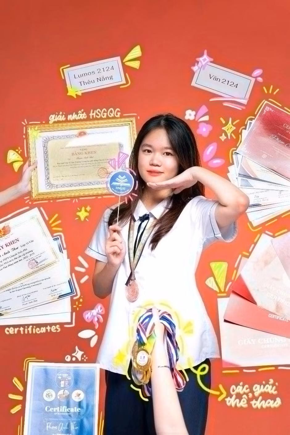 Vào trường bằng phương thức tuyển thẳng, Anh Thư sở hữu loạt thành tích ấn tượng.