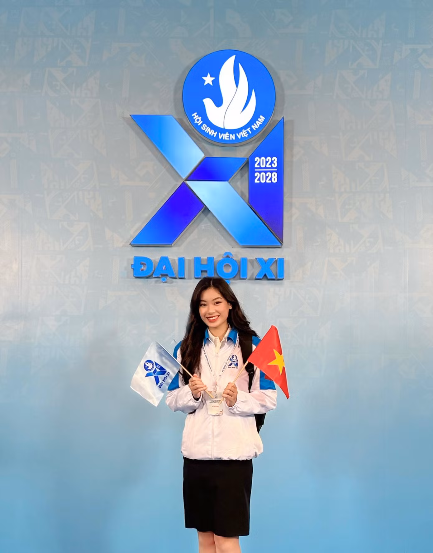 Anh Thy là một trong những đại biểu trẻ tham dự Đại hội đại biểu toàn quốc Hội Sinh viên Việt Nam lần thứ XI.