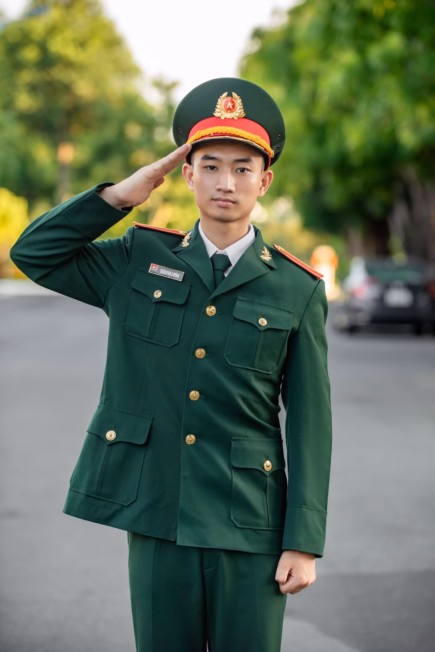 Trần Văn Cường, học viên năm thứ ba tại Học viện Bảo vệ bờ biển.