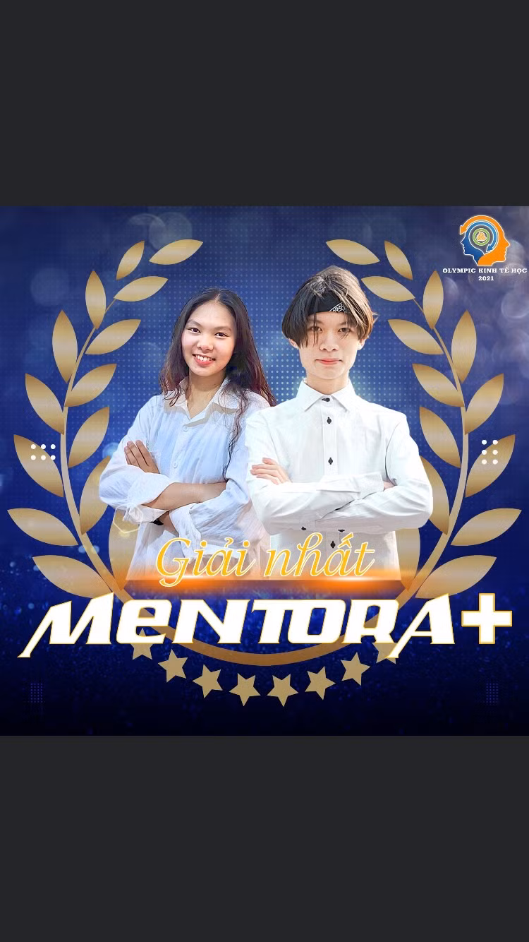 Nguyễn Hoàng Linh và đồng đội của mình - Trần Quang Anh thành công chinh phục ngôi vị cao nhất trong cuộc thi Olympic Kinh tế học.