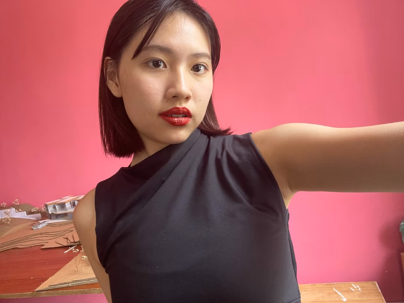 Trần Ngọc Linh Trang hiện đang là sinh viên chuyên ngành Truyền thông thời trang tại Học viện Thiết kế và Thời trang London, Hà Nội.