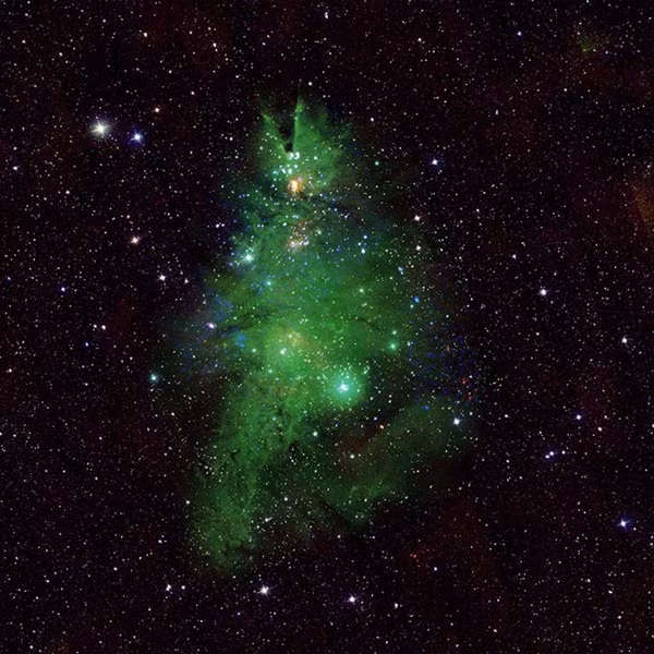 Hình ảnh "cây thông Noel trong vũ trụ" mà NASA mới chia sẻ. Ảnh: NASA.
