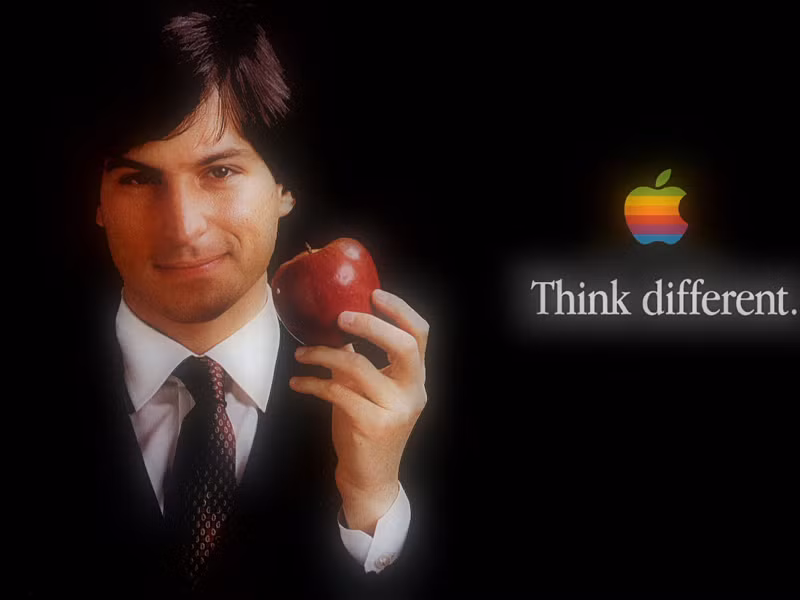 Steve Jobs và biểu tượng trái táo của Apple