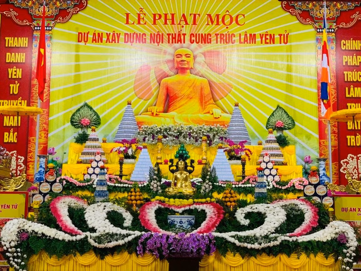 Ban Trị sự GHPGVN tỉnh Quảng Ninh tổ chức lễ phạt mộc xây dựng nội thất cung Trúc Lâm Yên Tử. Ban Trị sự GHPGVN tỉnh Quảng Ninh tổ chức lễ phạt mộc xây dựng nội thất cung Trúc Lâm Yên Tử.