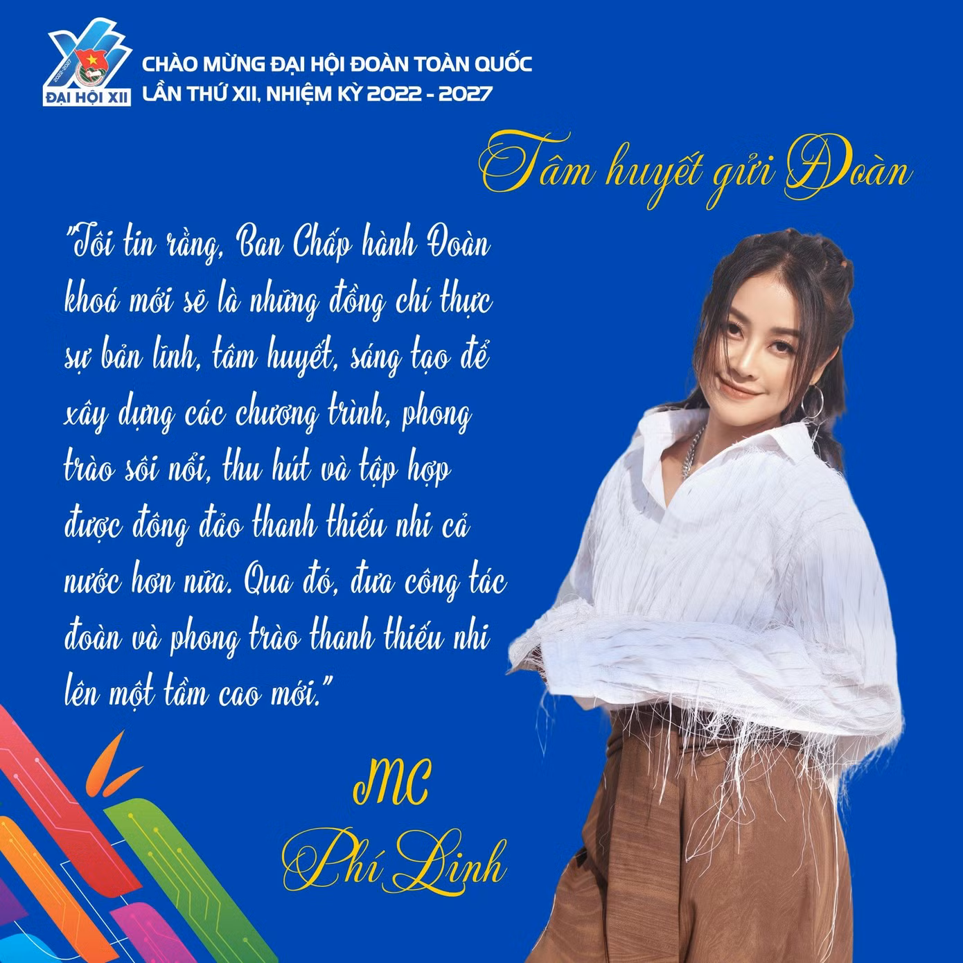 MC Phí Linh chia sẻ tâm huyết gửi Đoàn