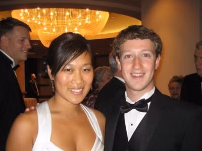 Priscilla Chan dự tiệc cùng Mark Zucerberg tại Nhà Trắng. Ảnh: Facebook 