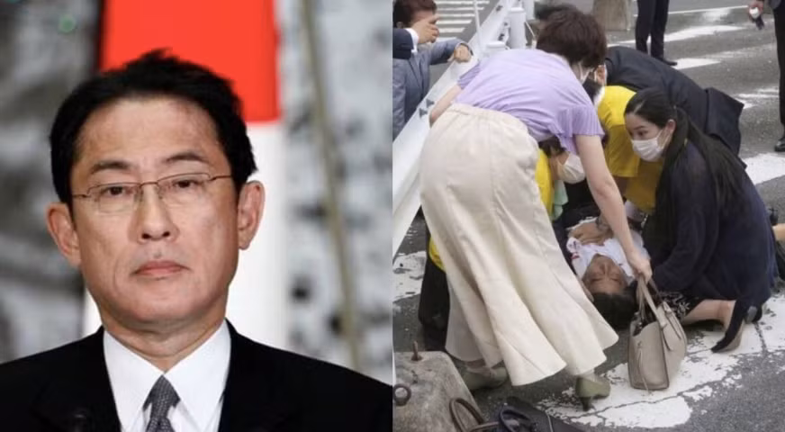 Thủ tướng Kishida gọi vụ tấn công cựu Thủ tướng Abe là “hành động ghê tởm”. (Ảnh: Kyodo)