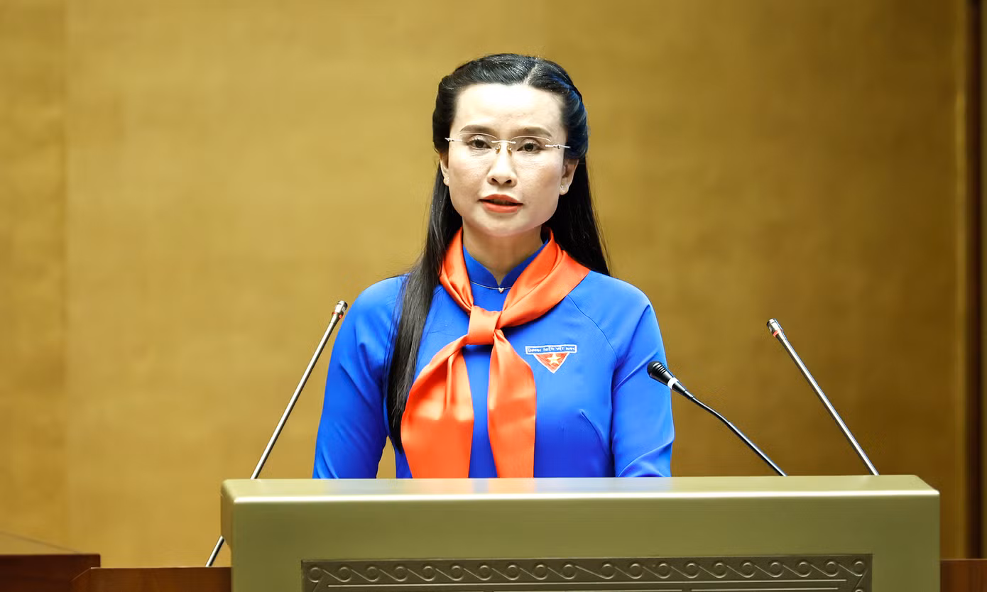 Bí thư T.Ư Đoàn, Chủ tịch Hội đồng Đội T.Ư Nguyễn Phạm Duy Trang phát biểu tại chương trình.