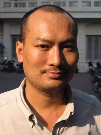 Họa sỹ Trần Hậu Yên Thế. Ảnh: dã huệ 