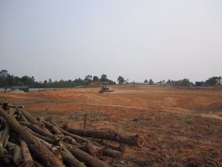 Khu đất sau khi giải phóng mặt bằng