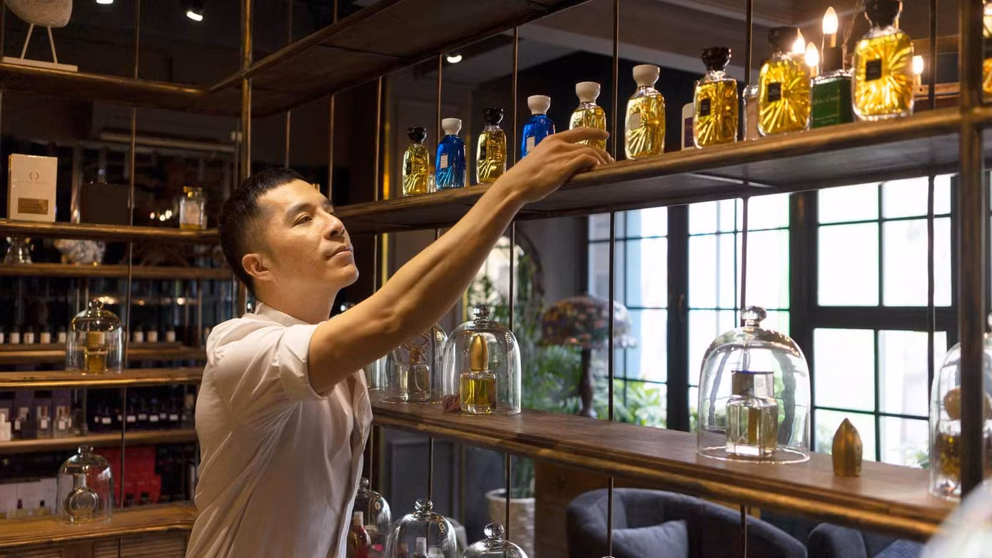 Không gian trưng bày nước hoa của Eric Trần. Ảnh: NVCC Không gian trưng bày nước hoa của Eric Trần. Ảnh: NVCC