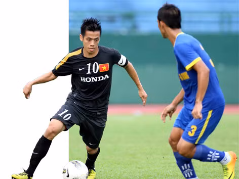 U23 Việt Nam (trái) có trận đấu nhạt nhoà và chịu thất bại 0-1 trước HV An Giang chiều qua. ảnh: T.THẾ