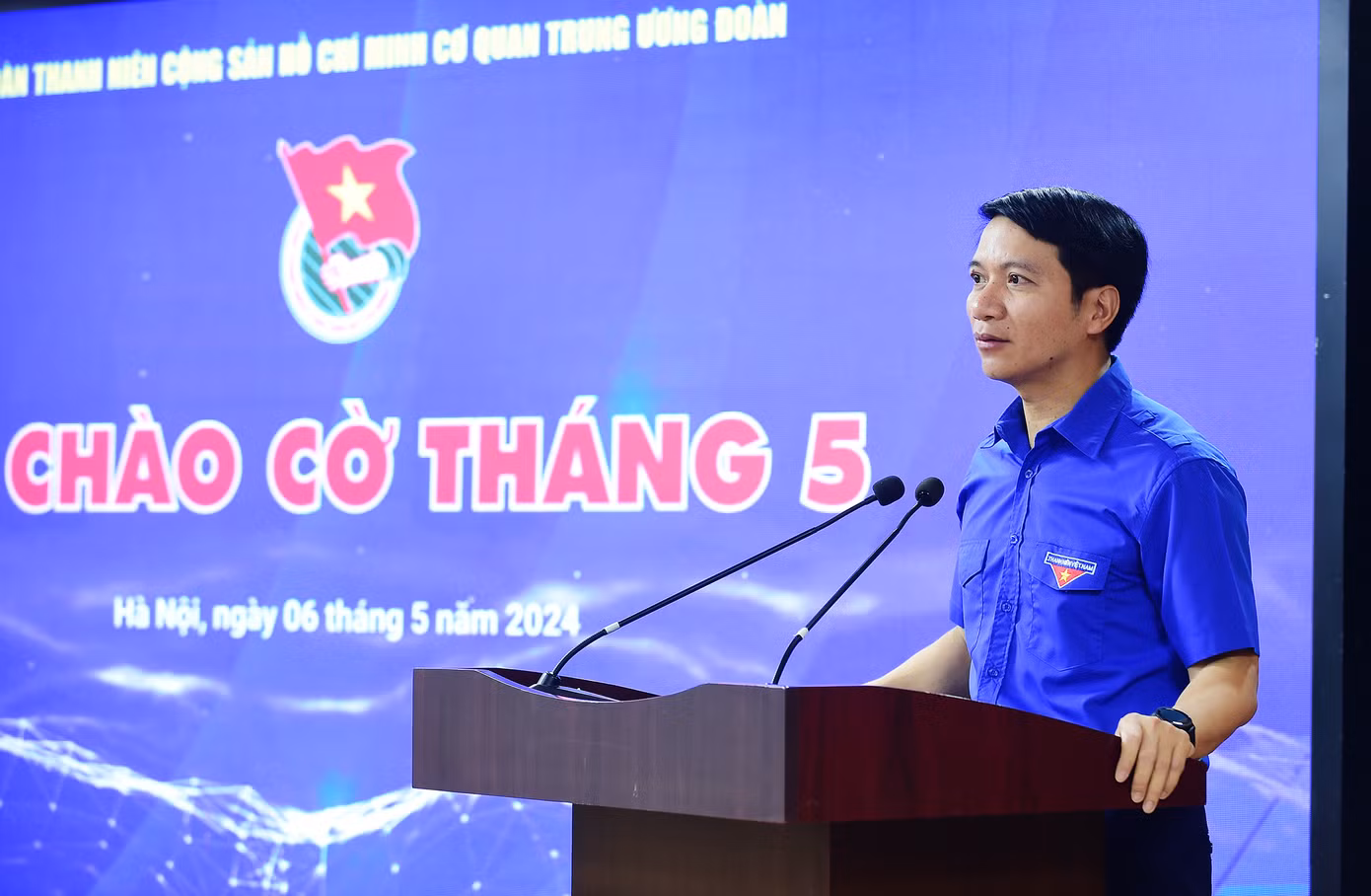 Anh Nguyễn Ngọc Lương phát biểu tại chương trình. Ảnh: Xuân Tùng