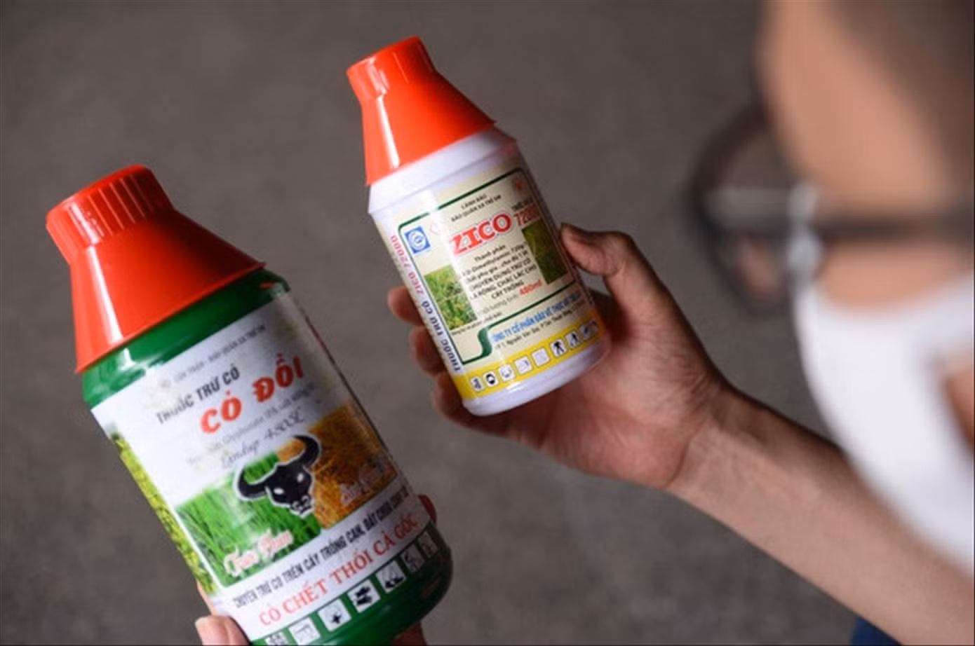 Chất Paraquat đã bị cấm từ lâu nhưng nhiều cửa hàng vẫn công khai bày bán Ảnh: XP Chất Paraquat đã bị cấm từ lâu nhưng nhiều cửa hàng vẫn công khai bày bán Ảnh: XP