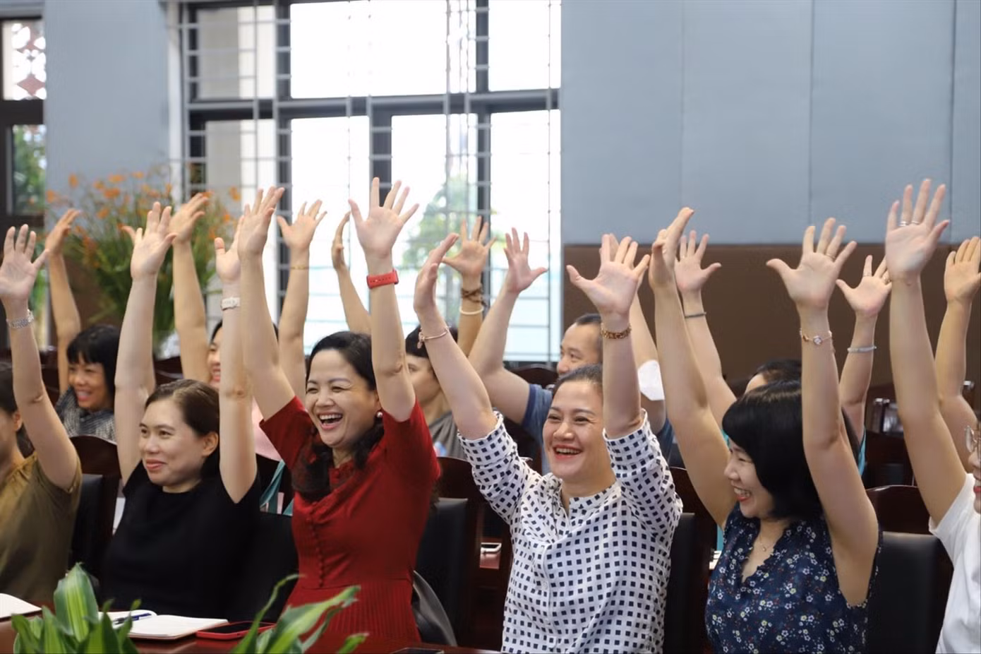 Giáo viên Trường THCS Giảng Võ (Hà Nội) học cách không mang căng thẳng vào giờ học