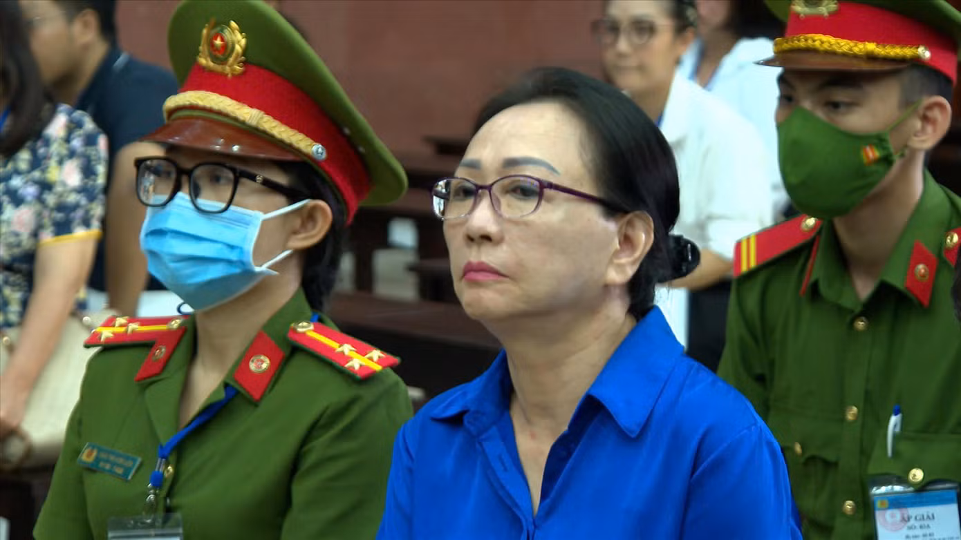 Bà Trương Mỹ Lan tại phiên tòa Ảnh: Tân Châu Bà Trương Mỹ Lan tại phiên tòa Ảnh: Tân Châu