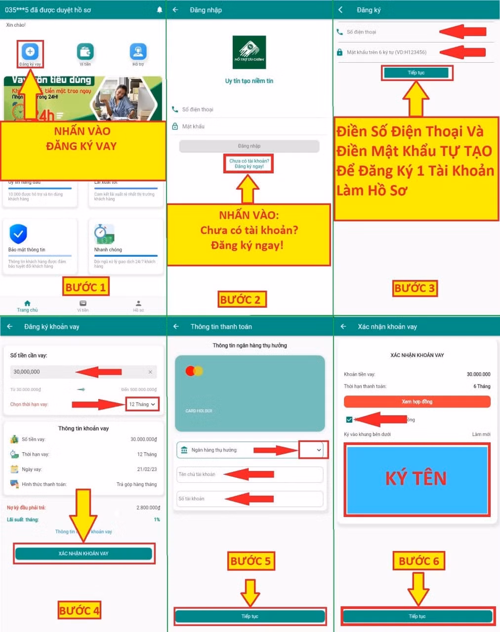 Hướng dẫn làm thủ tục vay tiền khi các "tư vấn viên" gửi cho khách hàng đăng ký tài khoản nhận tiền. Hướng dẫn làm thủ tục vay tiền khi các "tư vấn viên" gửi cho khách hàng đăng ký tài khoản nhận tiền.