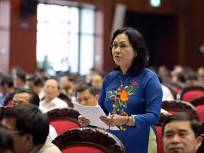 Đại biểu Nguyễn Thị Khá ( đoàn Trà Vinh) - Ảnh: VGP/Nhật Bắc 