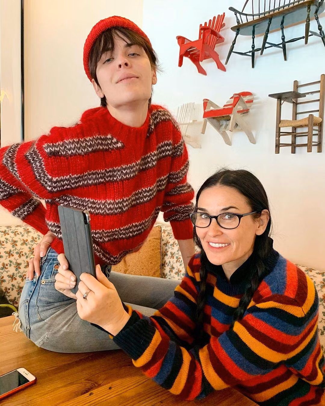 Demi Moore và con gái út Tallulah Willis.