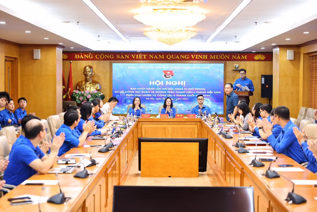 Hội nghị sơ kết công tác Đoàn và phong trào thanh niên 6 tháng đầu năm, triển khai nhiệm vụ công tác 6 tháng cuối năm 2024 Đoàn Khối Doanh nghiệp Trung ương