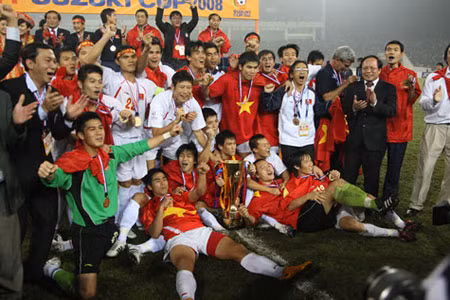Việt Nam từng 1 lên ngôi ở AFF Cup đó là năm 2008