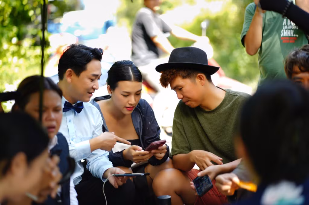 Hứa Vĩ Văn, Hoàng Oanh và đạo diễn Tạ Nguyên Hiệp
