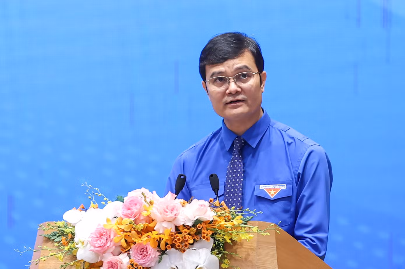 Bí thư thứ nhất T.Ư Đoàn Bùi Quang Huy phát biểu tại chương trình