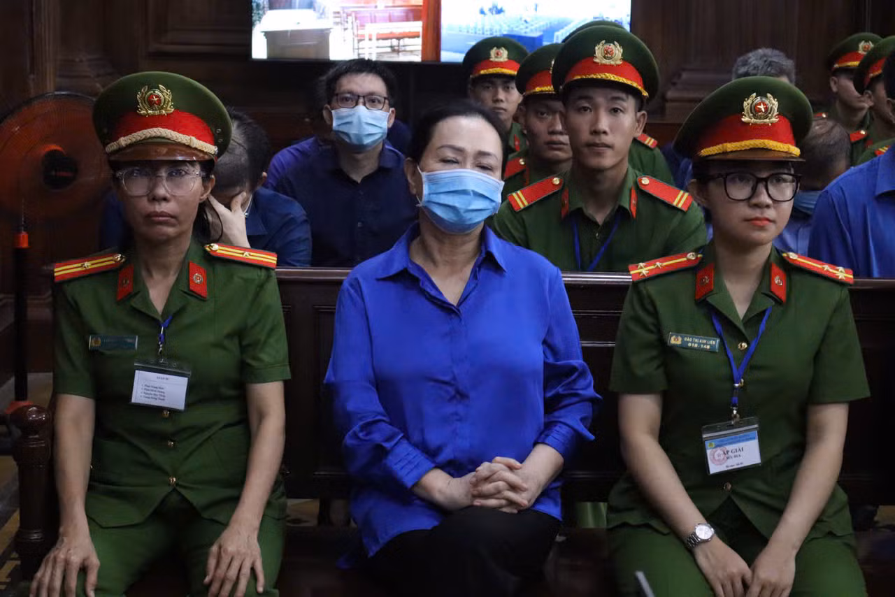 Bà Trương Mỹ Lan tại phiên tòa. Ảnh: Tân Châu