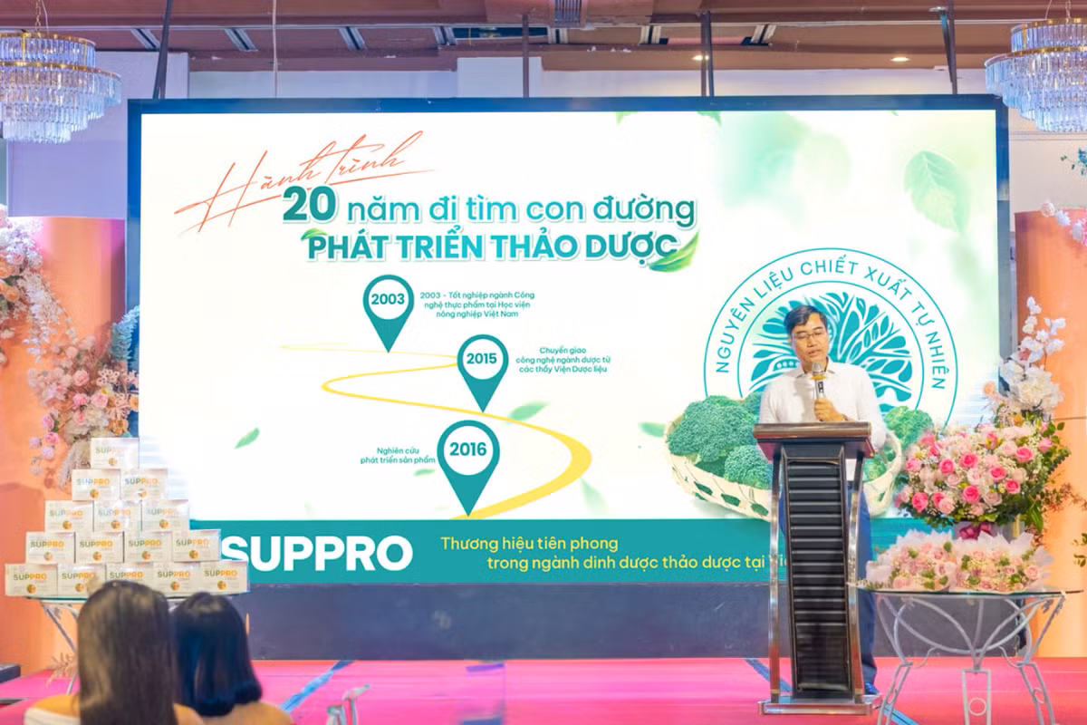 Ông Nguyễn Ngọc Linh - Nhà sáng lập thương hiệu Suppro chia sẻ trong buổi lễ