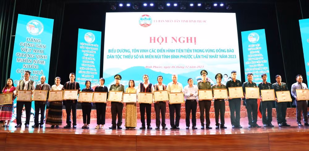 Tặng bằng khen tập thể, cá nhân điển hình tiên tiến trong vùng đồng bào DTTS và miền núi