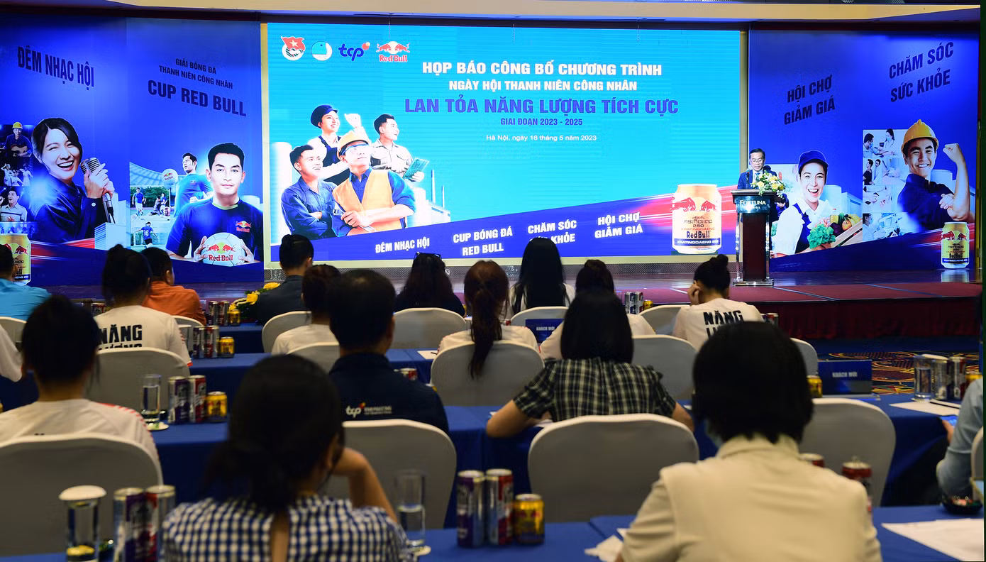Chương trình họp báo Ngày hội Thanh niên công nhân - Lan tỏa năng lượng tích cực giai đoạn 2023 - 2025. Ảnh: Xuân Tùng
