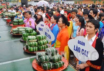 Nấu bánh chưng 