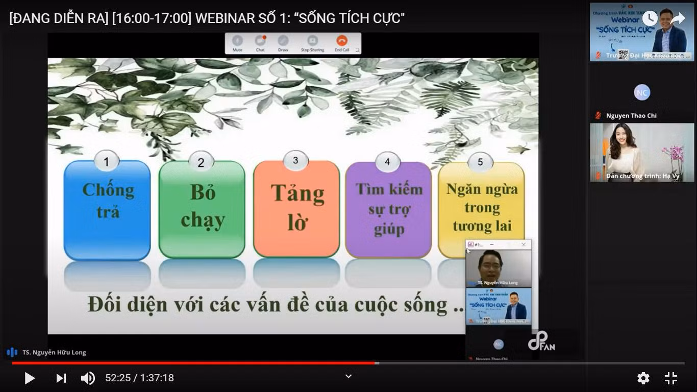 TS Nguyễn Hữu Long đưa ra 5 cách để đối diện với các vấn đề của cuộc sống.