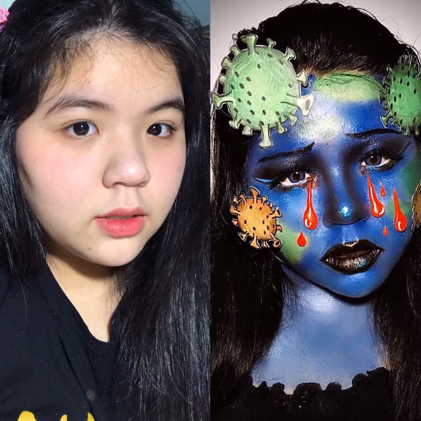 Thiên An cùng tạo hình độc đáo nhân dịp Halloween. Thiên An cùng tạo hình độc đáo nhân dịp Halloween.