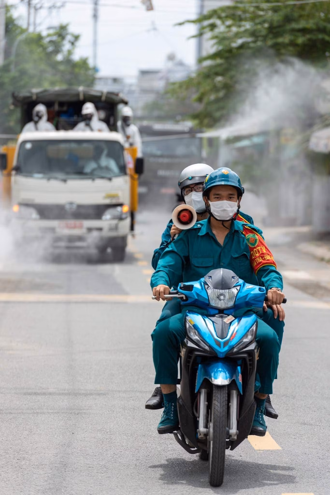 Minh Thiện hỗ trợ công tác phòng, chống dịch cùng lực lượng tuyến đầu.