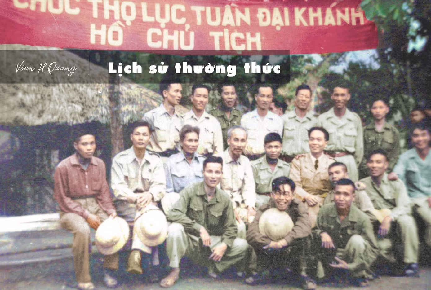 Một bức ảnh lịch sử trắng đen mà Hồng Quang phục chế màu.