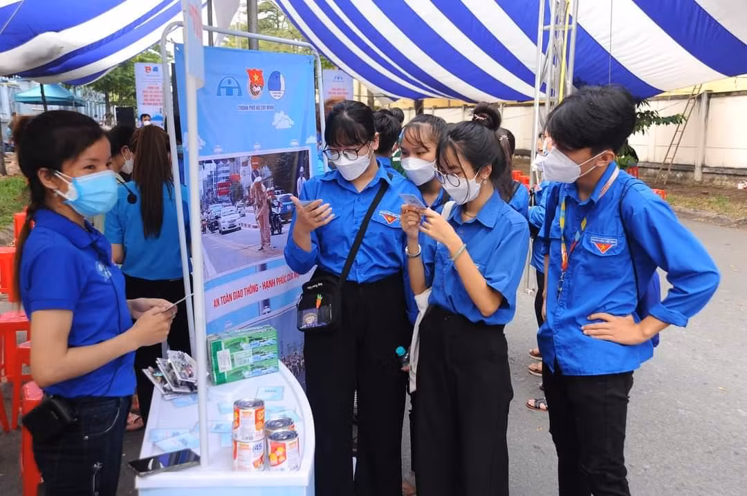 Khuc vực “Đồng hành cùng thanh niên với văn hóa giao thông”.
