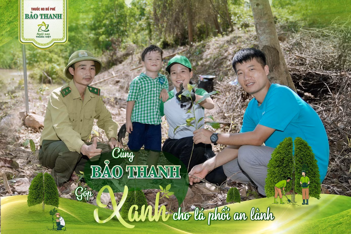 Gia đình MC Minh Trang đồng hành trong Dự án "Góp xanh cho lá phổi an lành" của Bảo Thanh tại rừng Xuân Liên, Thanh Hóa. Gia đình MC Minh Trang đồng hành trong Dự án "Góp xanh cho lá phổi an lành" của Bảo Thanh tại rừng Xuân Liên, Thanh Hóa.