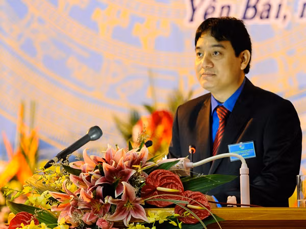 Bí thư thứ nhất T.Ư Đoàn Nguyễn Đắc Vinh phát biểu tại ĐH