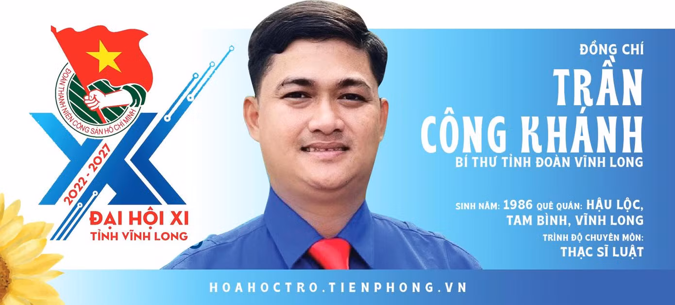 Đồng chí Trần Công Khánh - Bí thư Tỉnh Đoàn Vĩnh Long. Đồng chí Trần Công Khánh - Bí thư Tỉnh Đoàn Vĩnh Long.