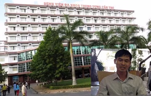Bệnh viện Đa khoa Trung ương Cần Thơ nơi có bác sỹ Phạm Kha Ly (ảnh nhỏ) đánh vợ sẩy thai bị khởi tố
