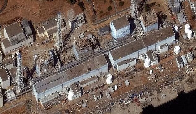 Xứ sở hoa anh đào - Nhật Bản trong trận sóng thần tháng ba năm 2011 qua vệ tinh DigitalGlobe. Ảnh: DigitalGlobe