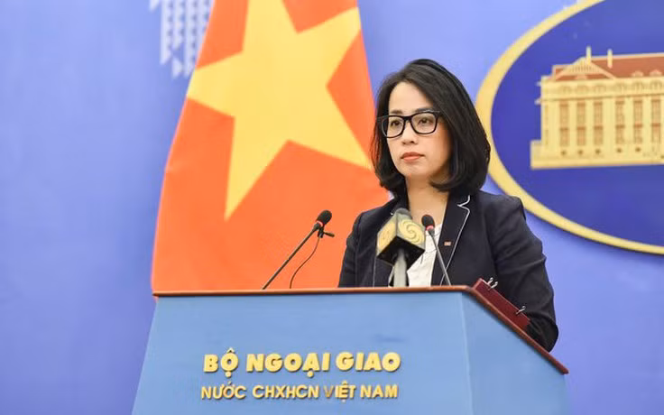 Người phát ngôn Bộ Ngoại giao Phạm Thu Hằng. Người phát ngôn Bộ Ngoại giao Phạm Thu Hằng.