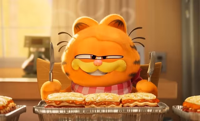 Biểu cảm của Garfield mỗi khi được thưởng thức món ngon yêu thích.