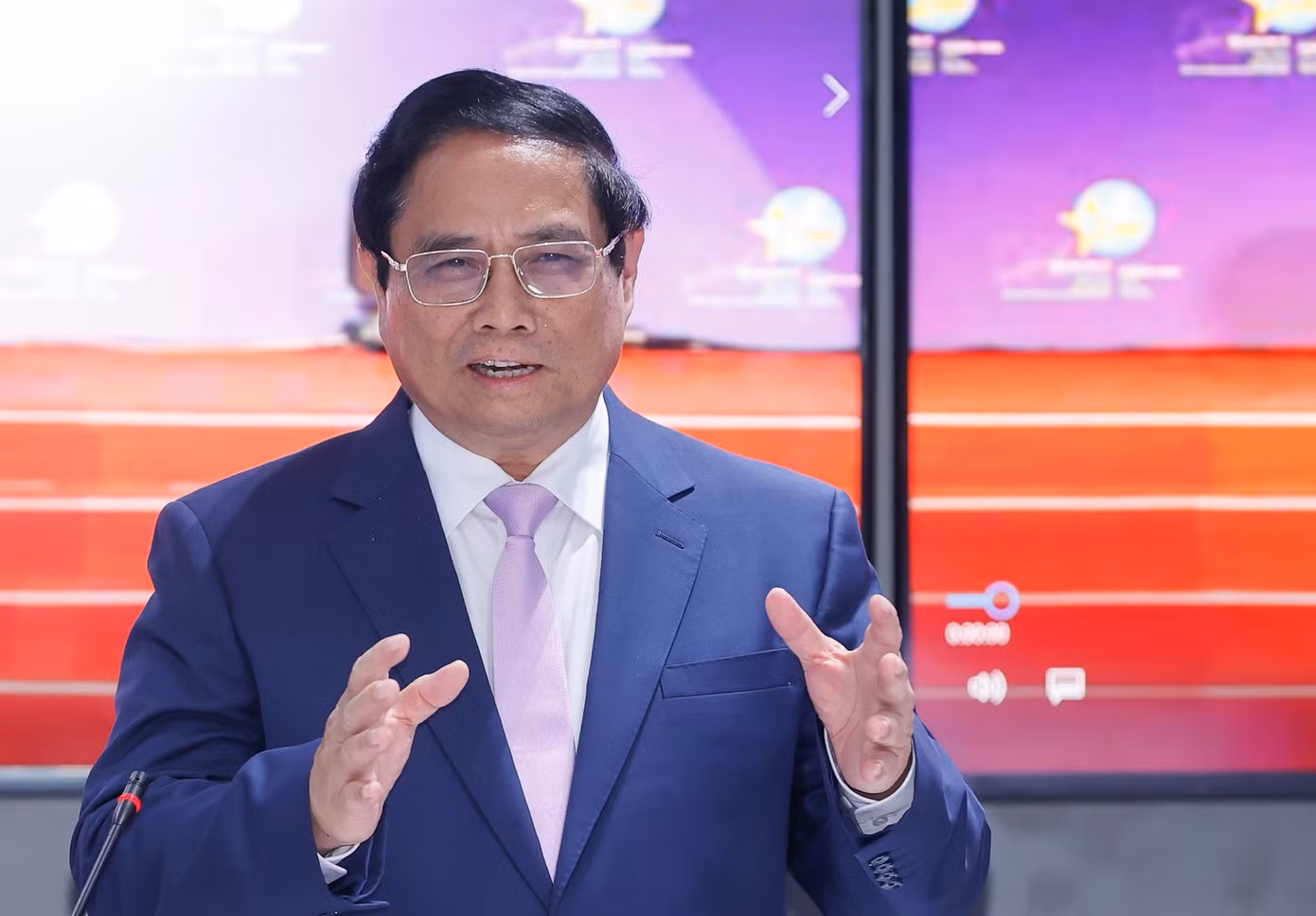Thủ tướng Phạm Minh Chính phát biểu chỉ đạo tại buổi lễ. Ảnh: VGP. Thủ tướng Phạm Minh Chính phát biểu chỉ đạo tại buổi lễ. Ảnh: VGP.